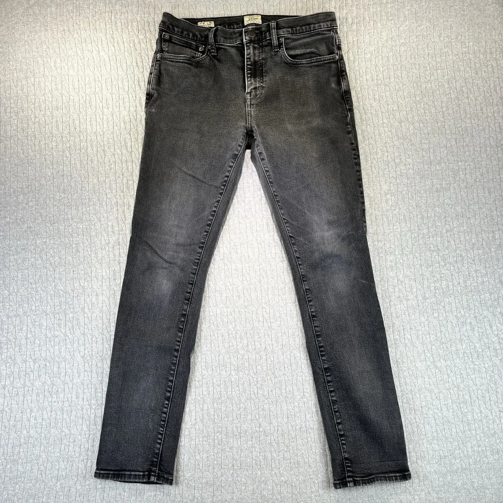 J.Crew 250 Slim Fit Jeans Mens 32x30 Black Faded Re-Imagined‎ Stretch Denim